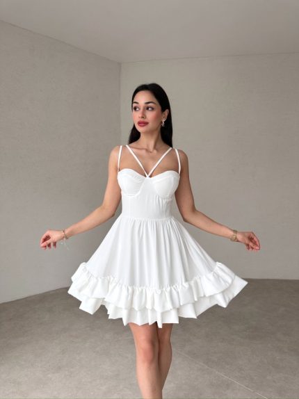 Beyaz Antonella Elbise