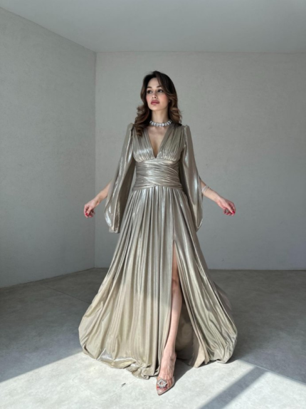 Aria Maxi Elbise - Gold